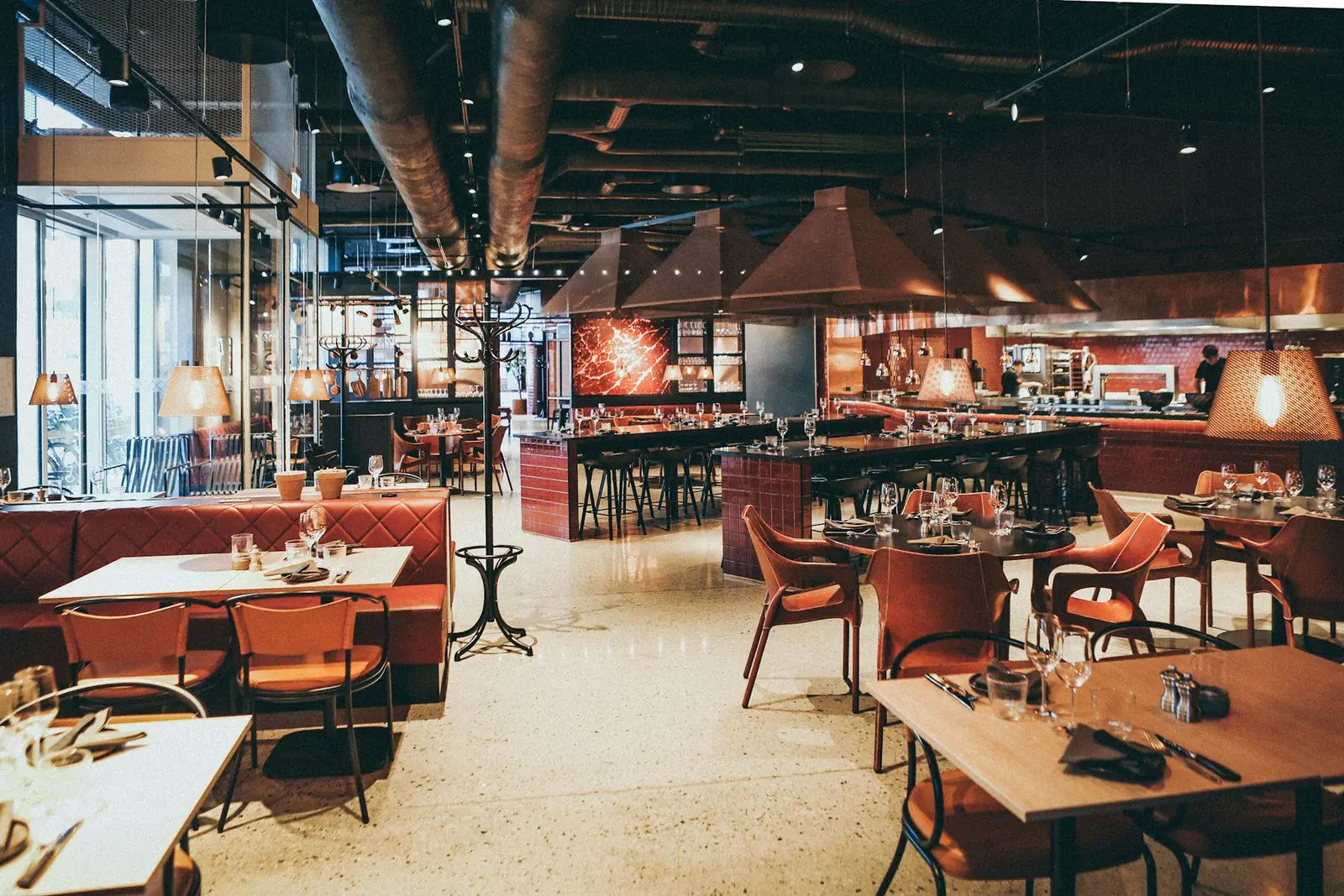 Die Front eines Restaurants